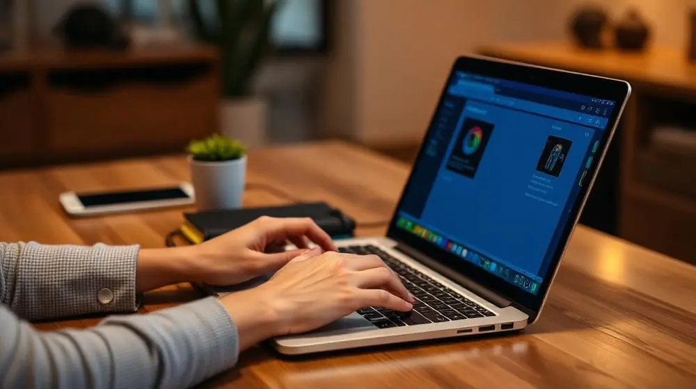 Klantenservice medewerker achter een laptop
